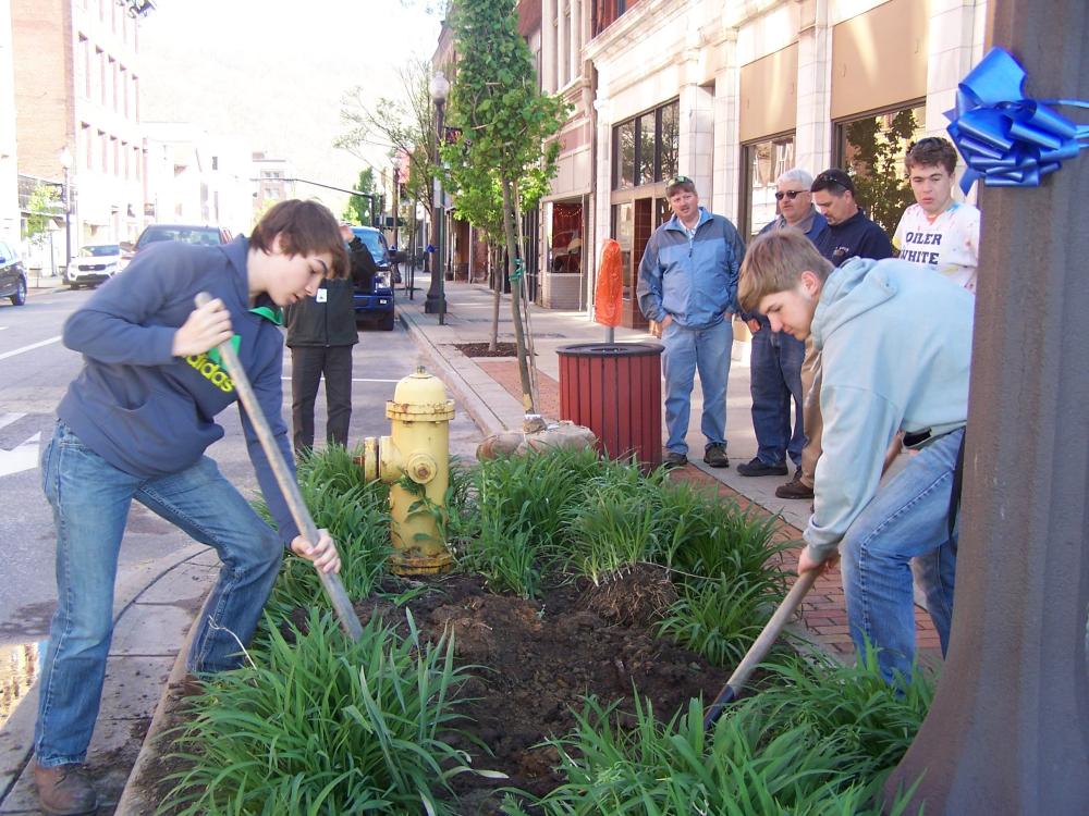 Arbor Day 2017-  Vo-tech school kids helped plant